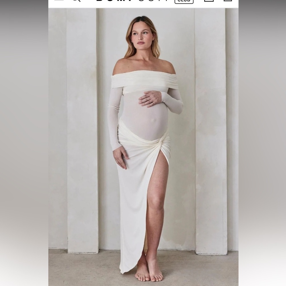 Selling  off shoulder shirt and skirt from bump suit.